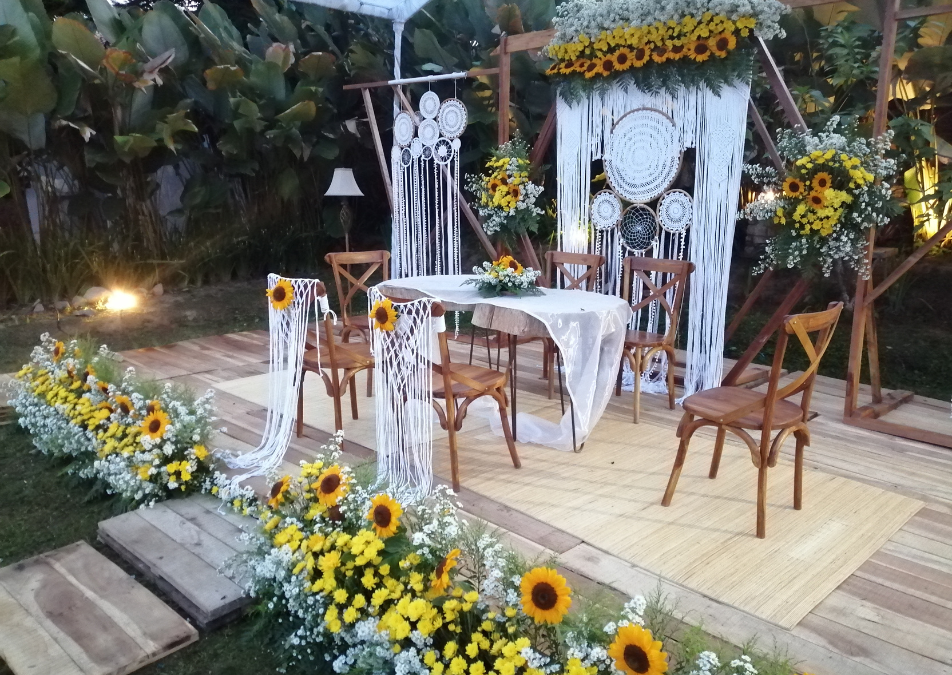 decoração com girassóis